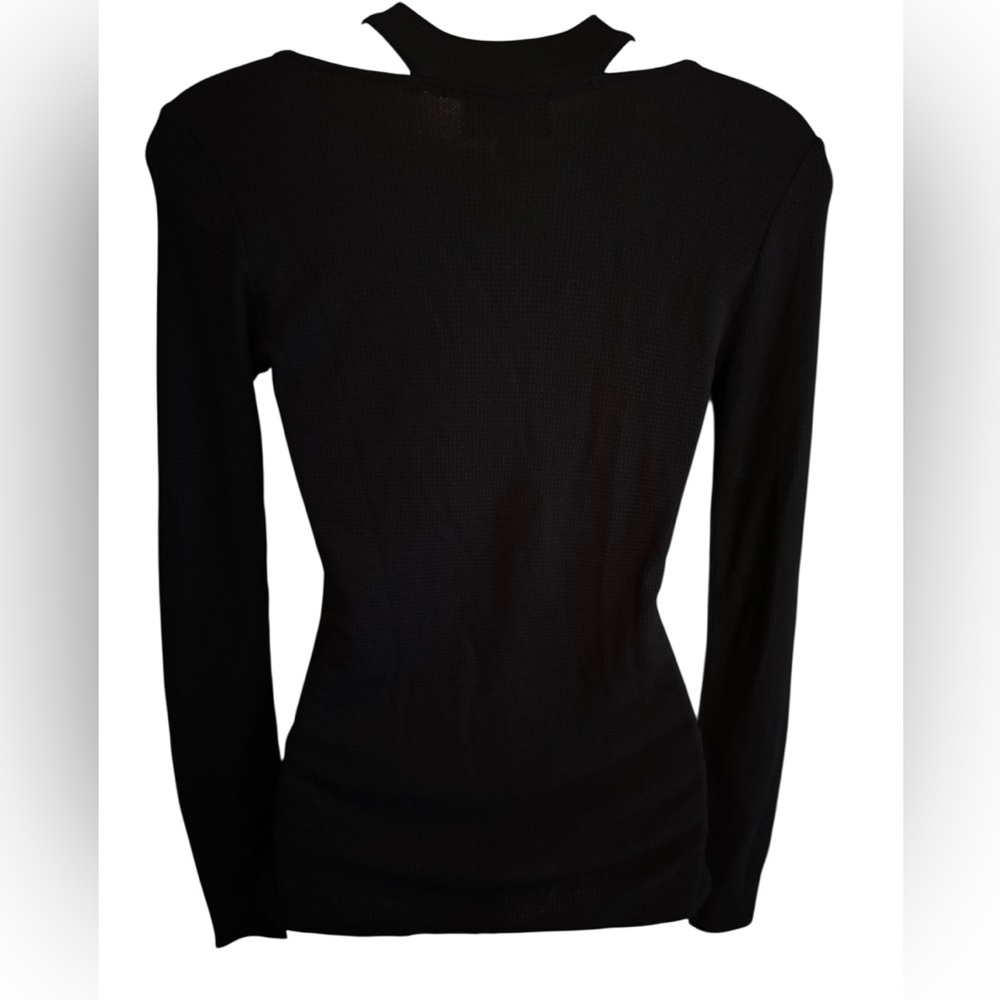 Feel The Piece Black Long Sleeve V-Neck Top NWOT - Picture 4 of 8
